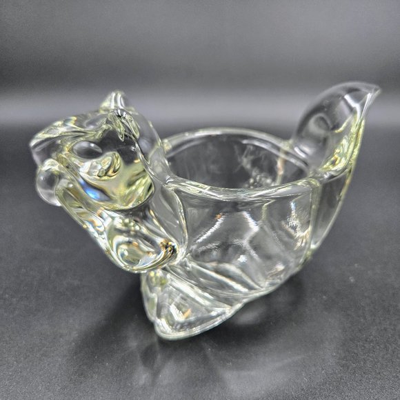 Vintage Avon 1970’s Clear Glass Squirrel Tea Light Votive Candle Holder Read - Picture 1 of 16